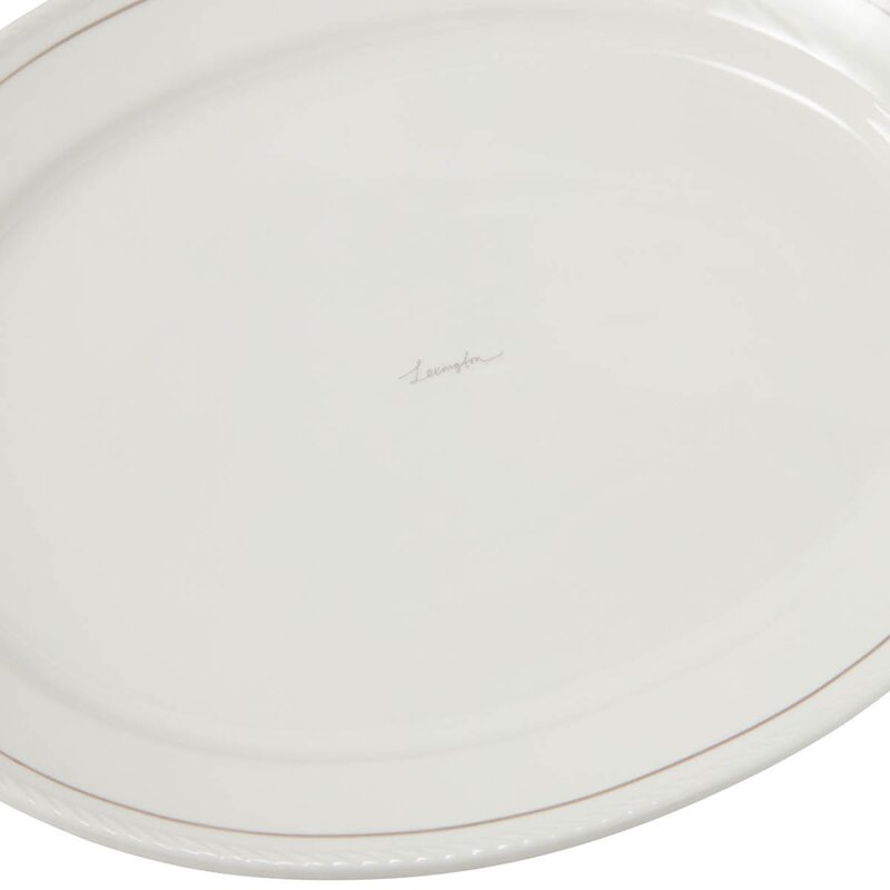 Icons ovalt fat 29x42 cm hvit/beige