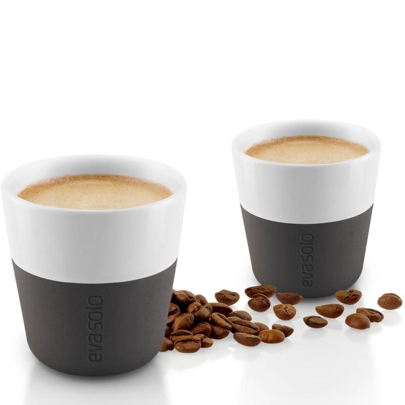 Espressokrus 8 cl 2 stk svart
