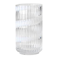 Vase munnblåst glass 15,5 cm swirl white