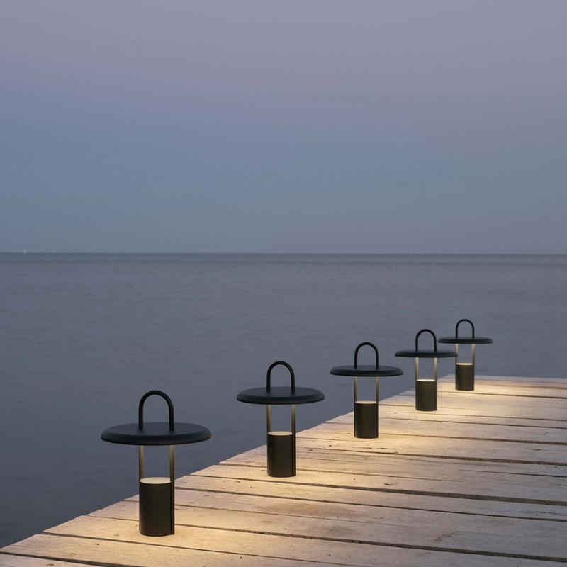 Pier bærbar LED lampe 25 cm black