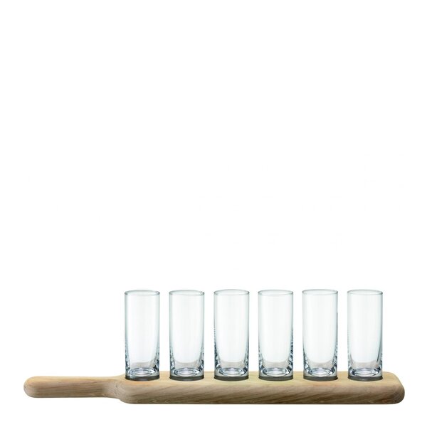 Vodka shotglass 6 stk med brett klar