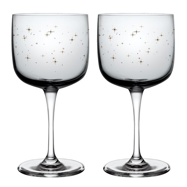 Winter Glow rødvinsglass med stjernedekor 2 stk 27 cl