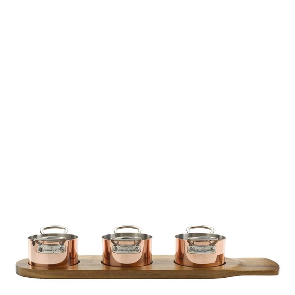 Serveware minigrytesett 3 deler 9 cm kobber