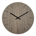Walnut veggklokke 28 cm valnøtt m/svart viser