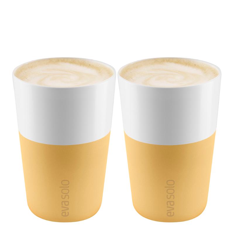 Caffé Latte krus 36 cl 2 stk golden sand