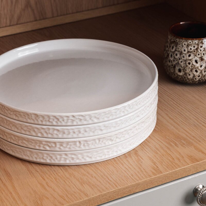 Servisen C tallerken 25 cm 4 stk hvit