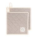 Signerat gryteklut 20x20 cm 2 stk sand
