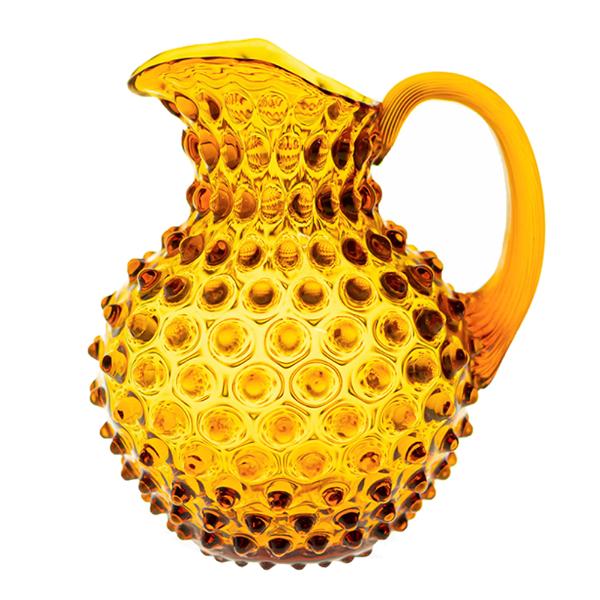 Hobnail karaffel 1L amber