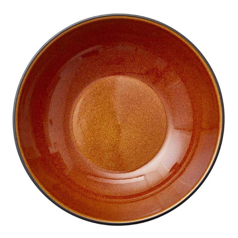 Pastaskål 20 cm svart/amber