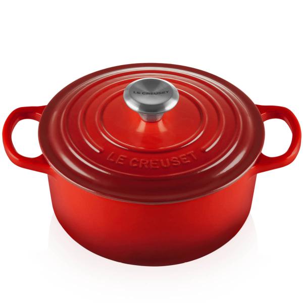 Signature støpejernsgryte rund 22 cm cerise