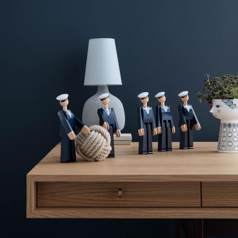 Marine mørk blå/hvit
