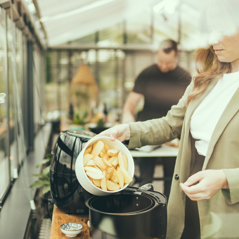 Airfryer 1500W 3,2L svart/sølv