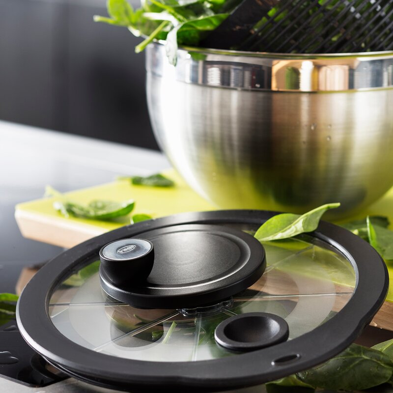 Salatslynge 5,4 L stål/svart