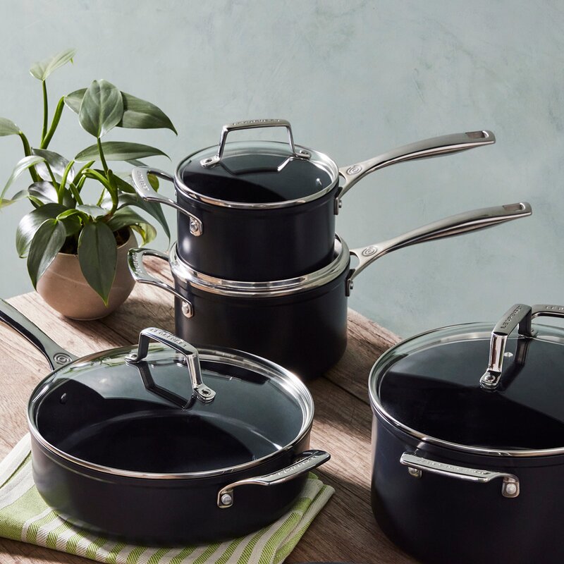 ENSC kasserolle med glasslokk 1,9L 16 cm black