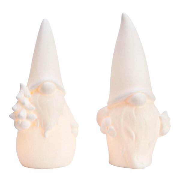Luka figur nisse 25 cm 2 stk hvit