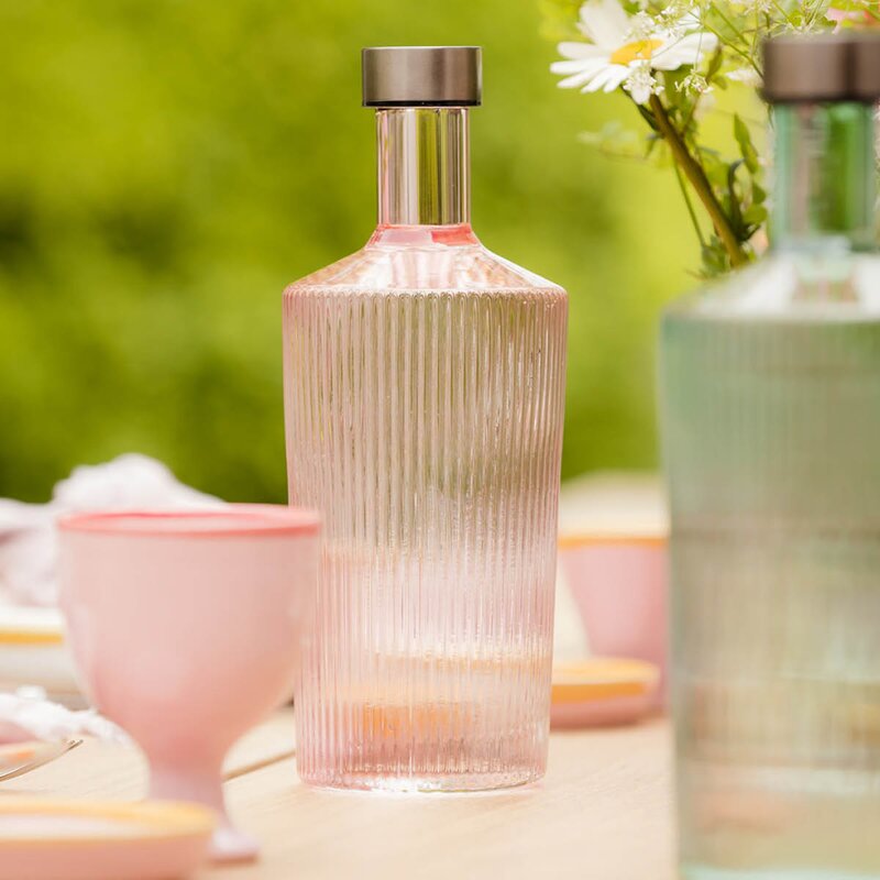Ribbed Elegance gaveeske Pink 3 deler rosa