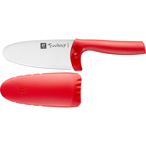 Twinny barnekniv 10 cm blad rød