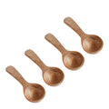 Teak skje 6 cm 4 stk natur