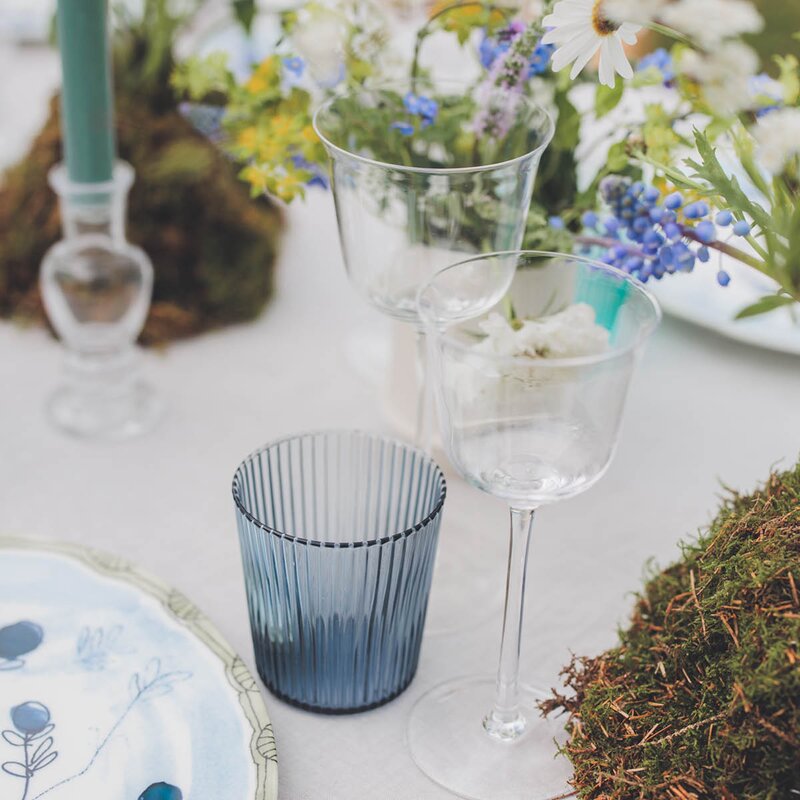Ribbed Elegance glass Twilight 25 cl blå