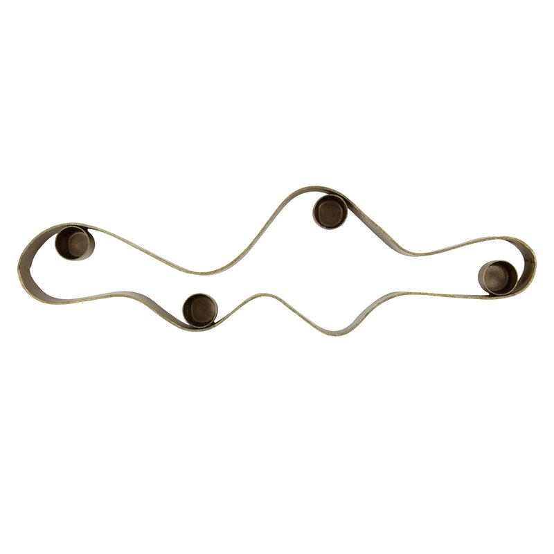 Flood lysestake 35 cm antikk brun