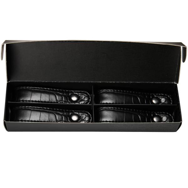 Croco serviettring 4 stk svart