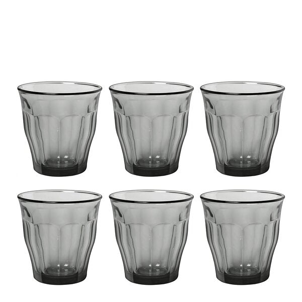 Picardie vannglass 25 cl 6 stk grå