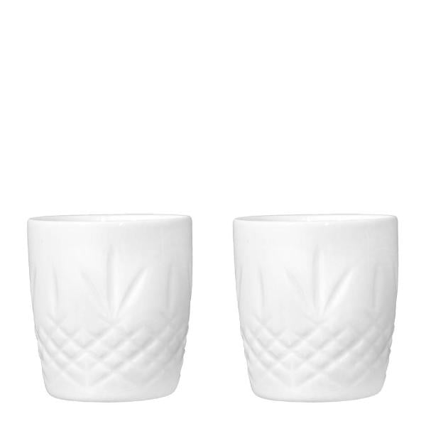 Crispy Porcelain mini kopp 9,5 cl 2 stk hvit