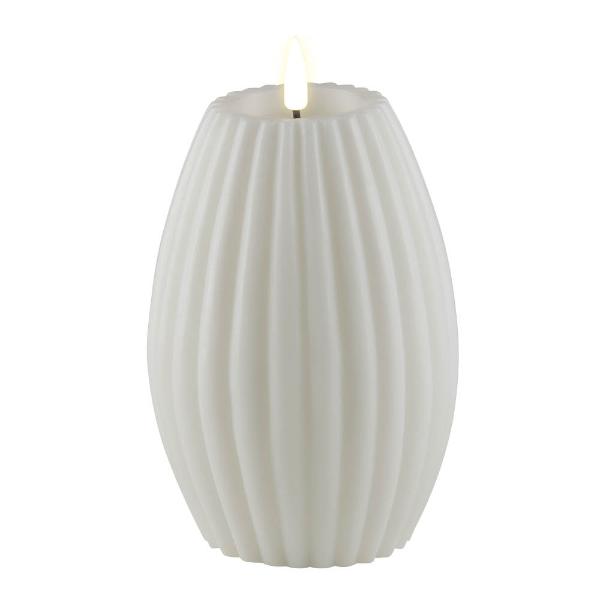 Stripe LED kubbelys 15x10cm hvit