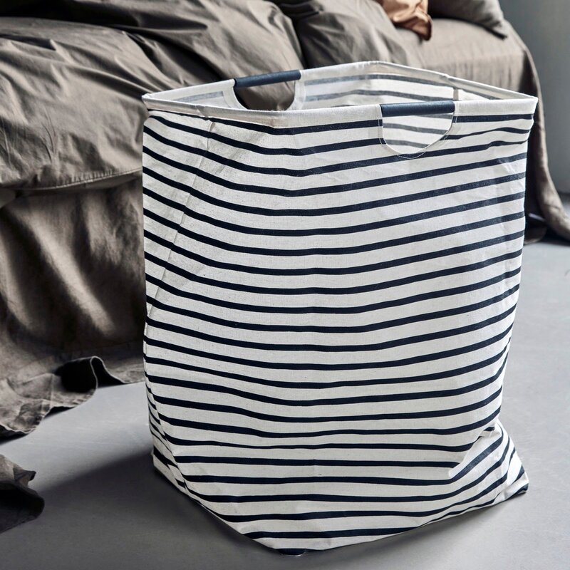 Stripes vaskepose 40 cm svart/hvit