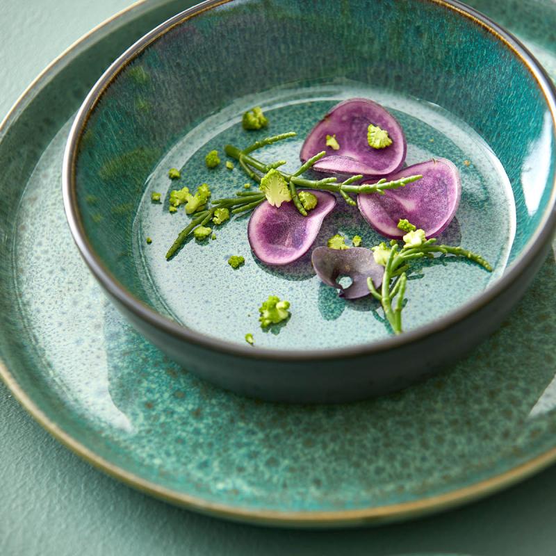 Gastro tallerken 27 cm svart/grønn