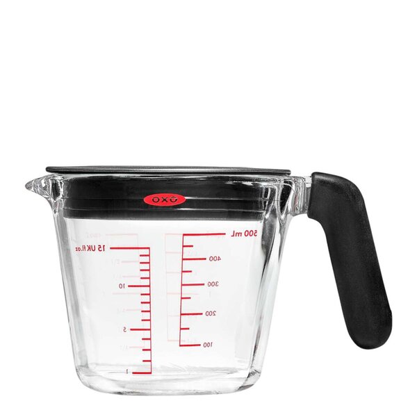 Målebeger m/lokk 0,5L glass