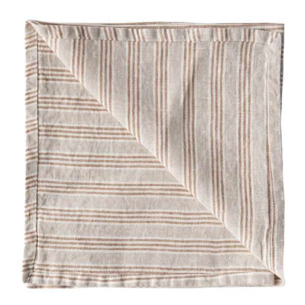 Serviett 45x45 cm hazelnut stripe