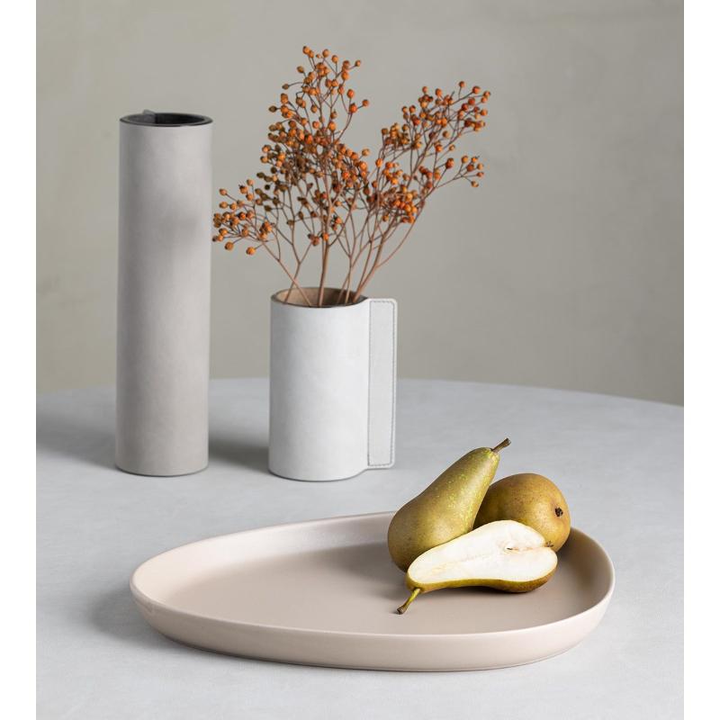 Curve Stoneware serveringsfat 35x30 cm sand