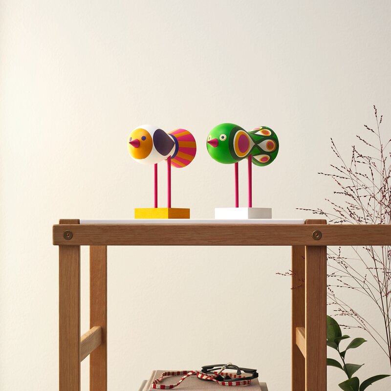 Birds 1967 no 2 16 cm grønn/rosa