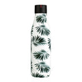 Bottle Up Design termoflaske 0,5L hvit/mørk grønn med blad