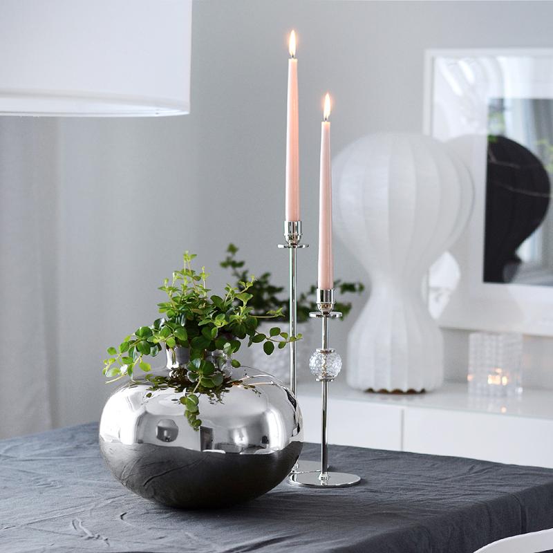 Herregårdslys 30 cm 6 stk rosa glans