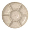 Ditte serveringsfat 26x26x3,5 cm beige/burgunder