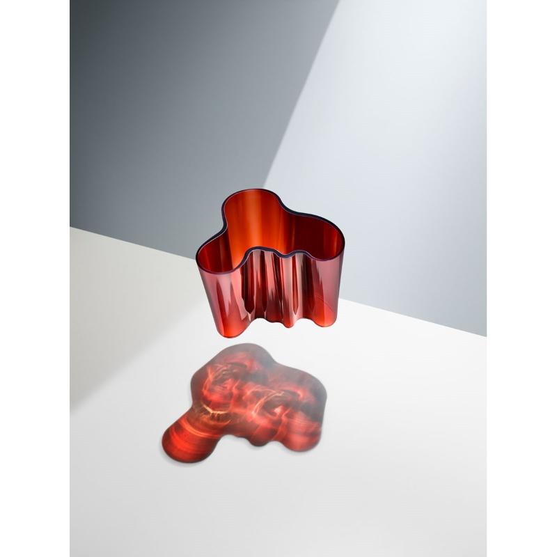 Alvar Aalto vase 16 cm tranebær