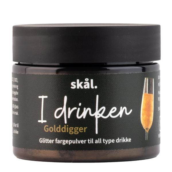 I drinken fargepulver glitter golddigger