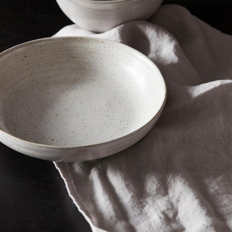 Pion skål 19 cm grå/hvit