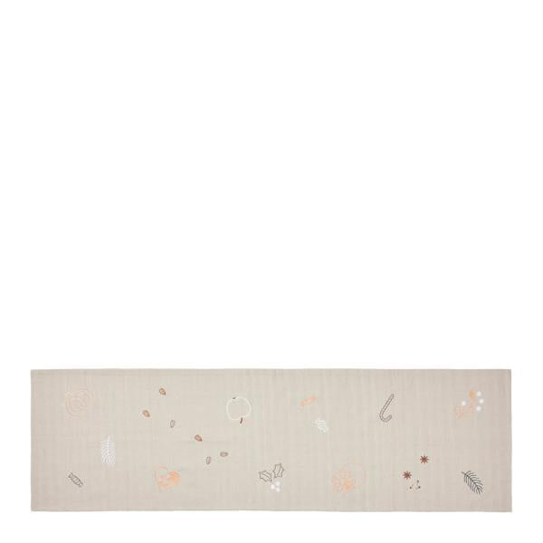Fryd juleløper 40x140 cm varmgrå/gull