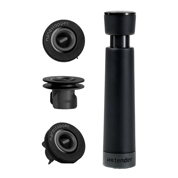 Vakuumforsegler vin 3 stk stoppers svart