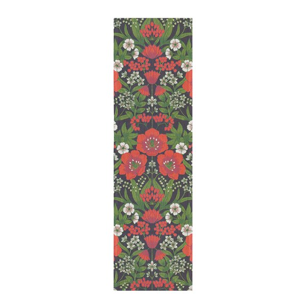 Julblommor løper 35x120 cm
