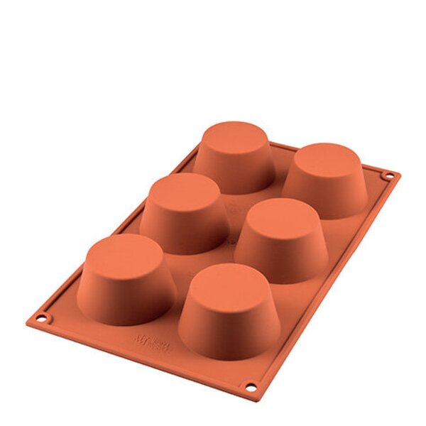 Silikonform muffins 6 stk 6,9x3,5 cm