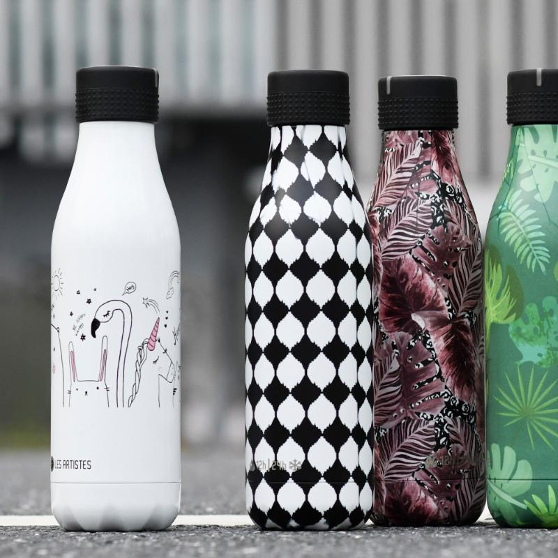 Bottle Up Design termoflaske 0,5L svart/hvit/rutete