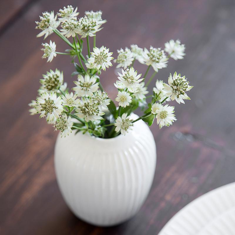 Hammershøi vase 10 cm hvit