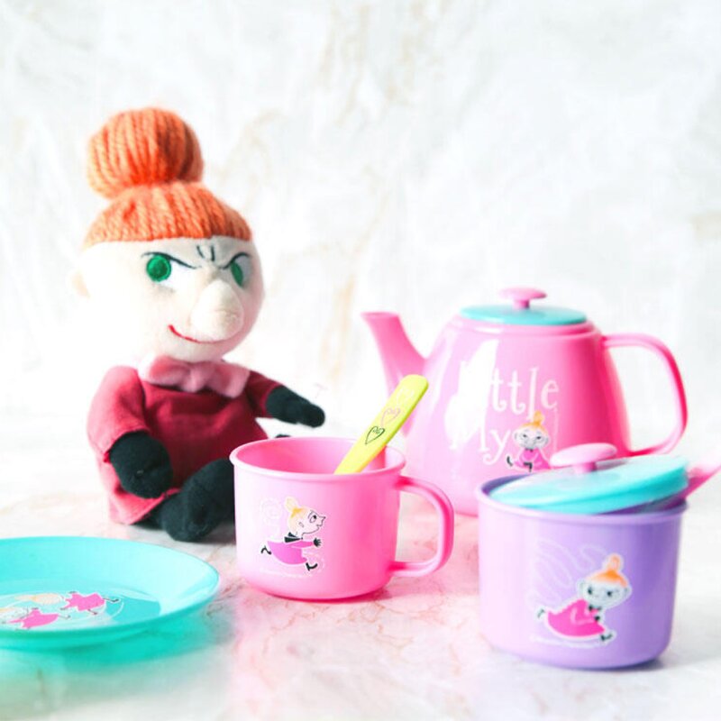 Mummi kaffesett dukkesett i koffert Lille My rosa