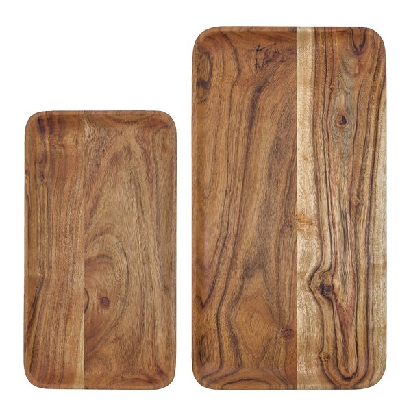 Wood brett 33x18/43x23 cm 2 stk akasie