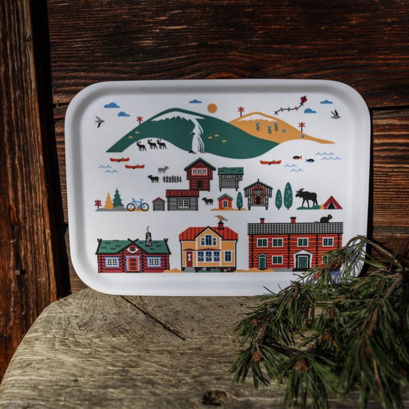 Scandinavian Mountains brett 27x20 cm summer