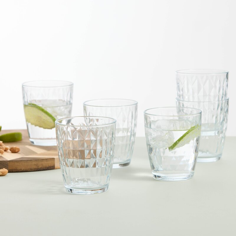 Mosaic vannglass 34 cl 6 stk klar